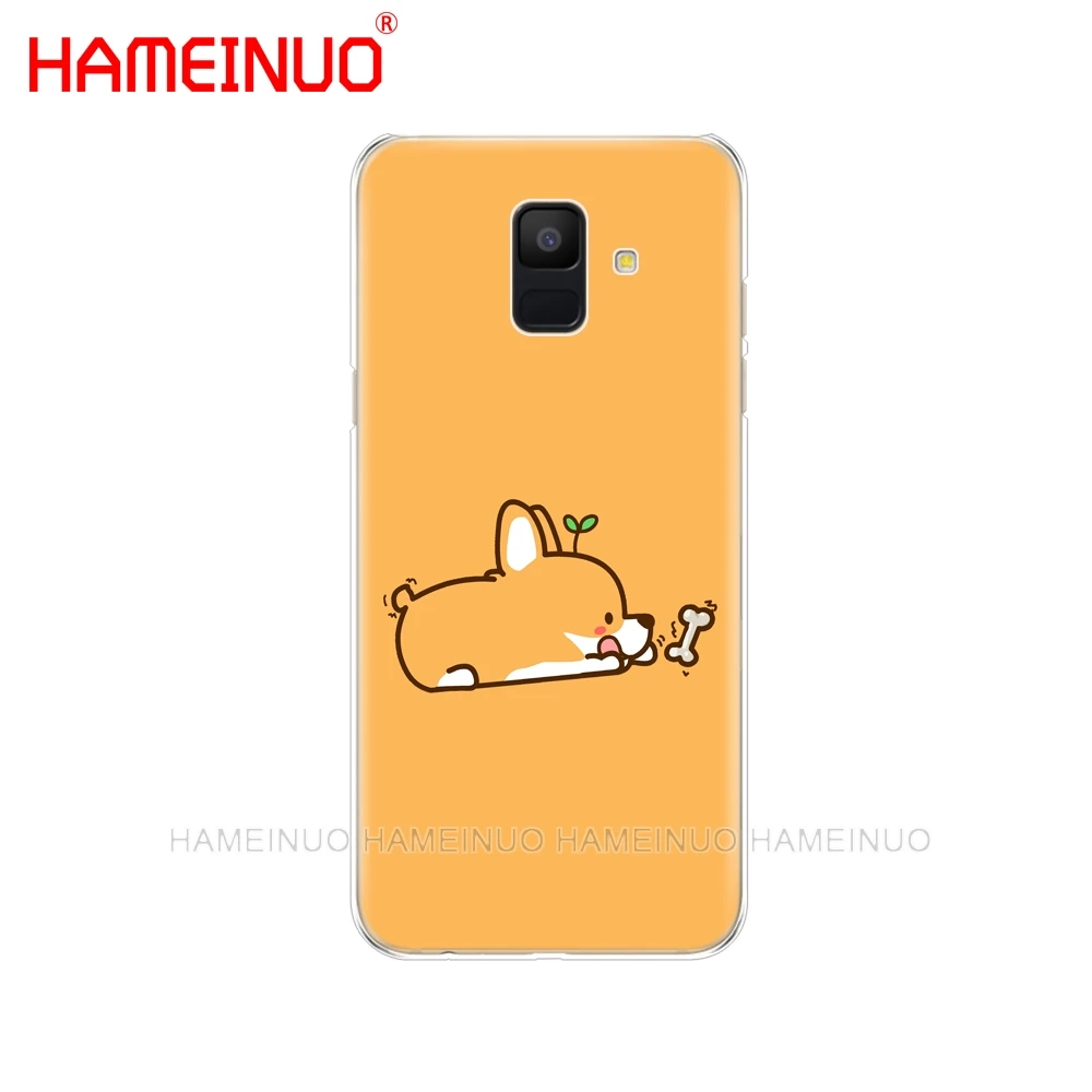 HAMEINUO Corgi милый мультяшный чехол для телефона с изображением собаки Samsung Galaxy J4 J6 J8 A9
