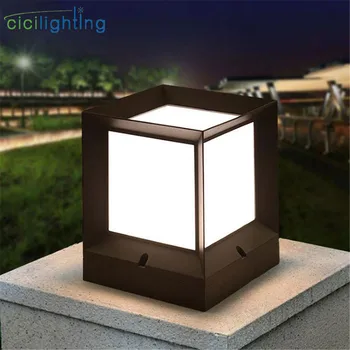 Modern outdoor path lights, black pillar lamp,wall lamp exterior fence entrance post lighting E27 landscape lawn for yard garden thrisdar 10w modern garden fence post lawn lamp waterproof villa park courtyard pillar lawn light outdoor landscape light decor