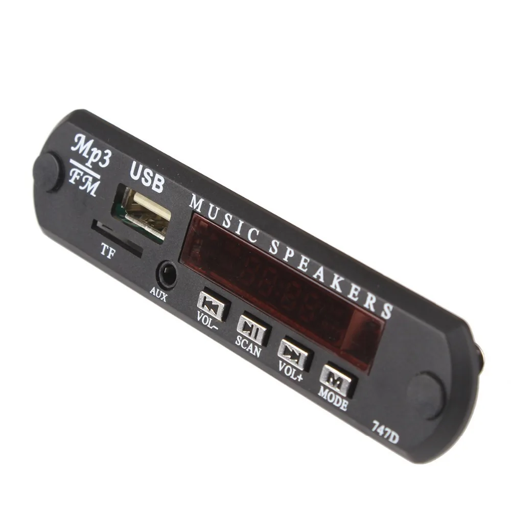 10 шт. радио Музыкальный динамик DC 12 В 5 в аудио модуль USB Поддержка питания TF карта