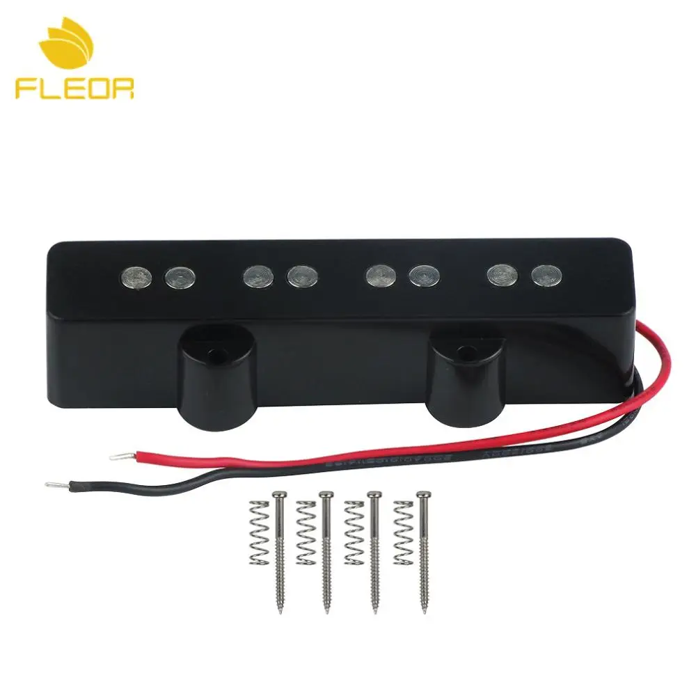 FLEOR Black Bass Pickup 4 струны открытый стиль керамический магнит для джаза JB бас гитары аксессуары, шеи или Моста Пикап выбрать - Цвет: 1pcs 95 Bridge