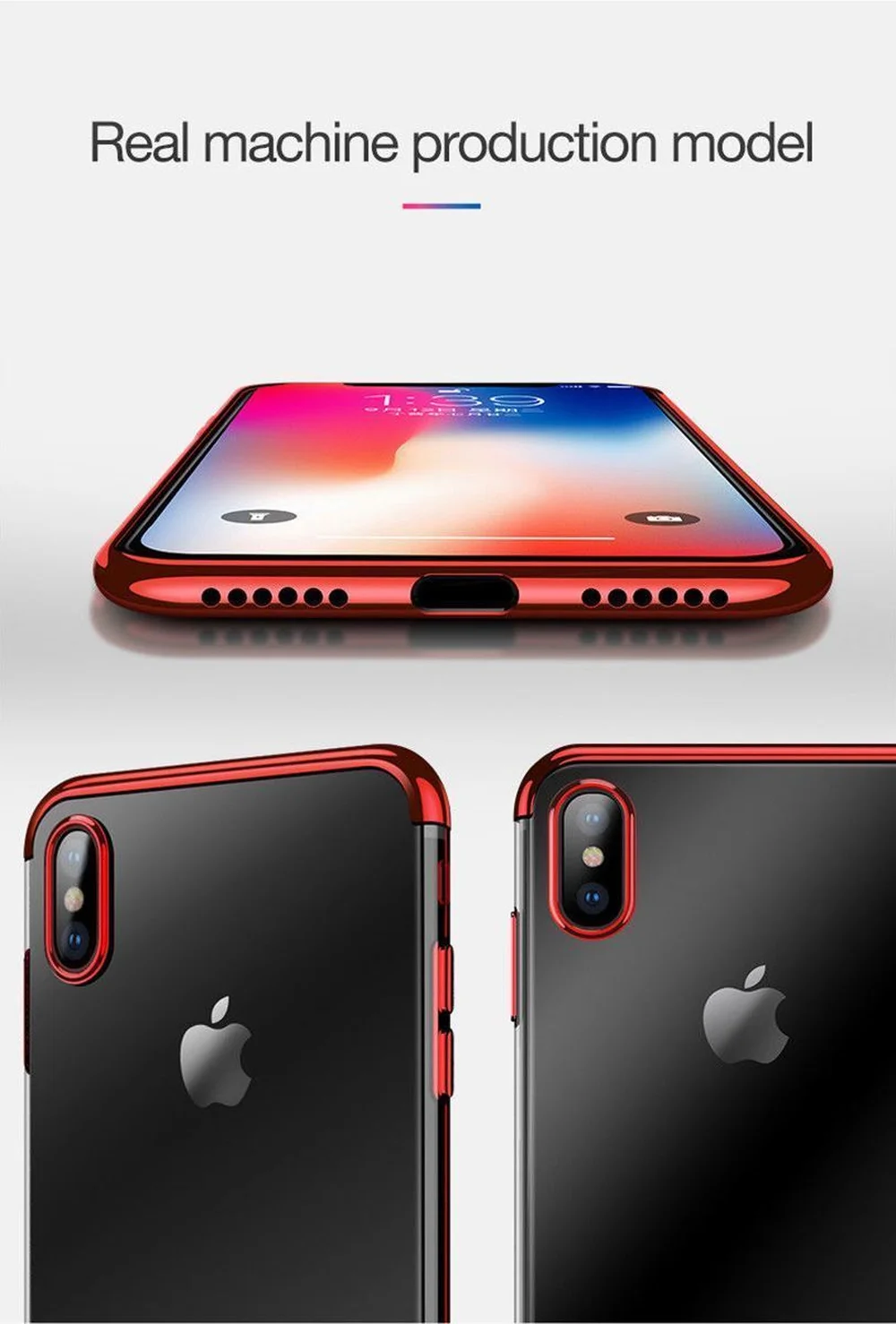 Роскошный чехол для iPhone XS MAX XR X 8 Plus 5 5S SE 6 6S 7 ультратонкий прозрачный резиновый