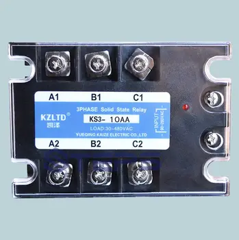 

Three-phase solid state relay 10A AC to AC non-contact contactor switch