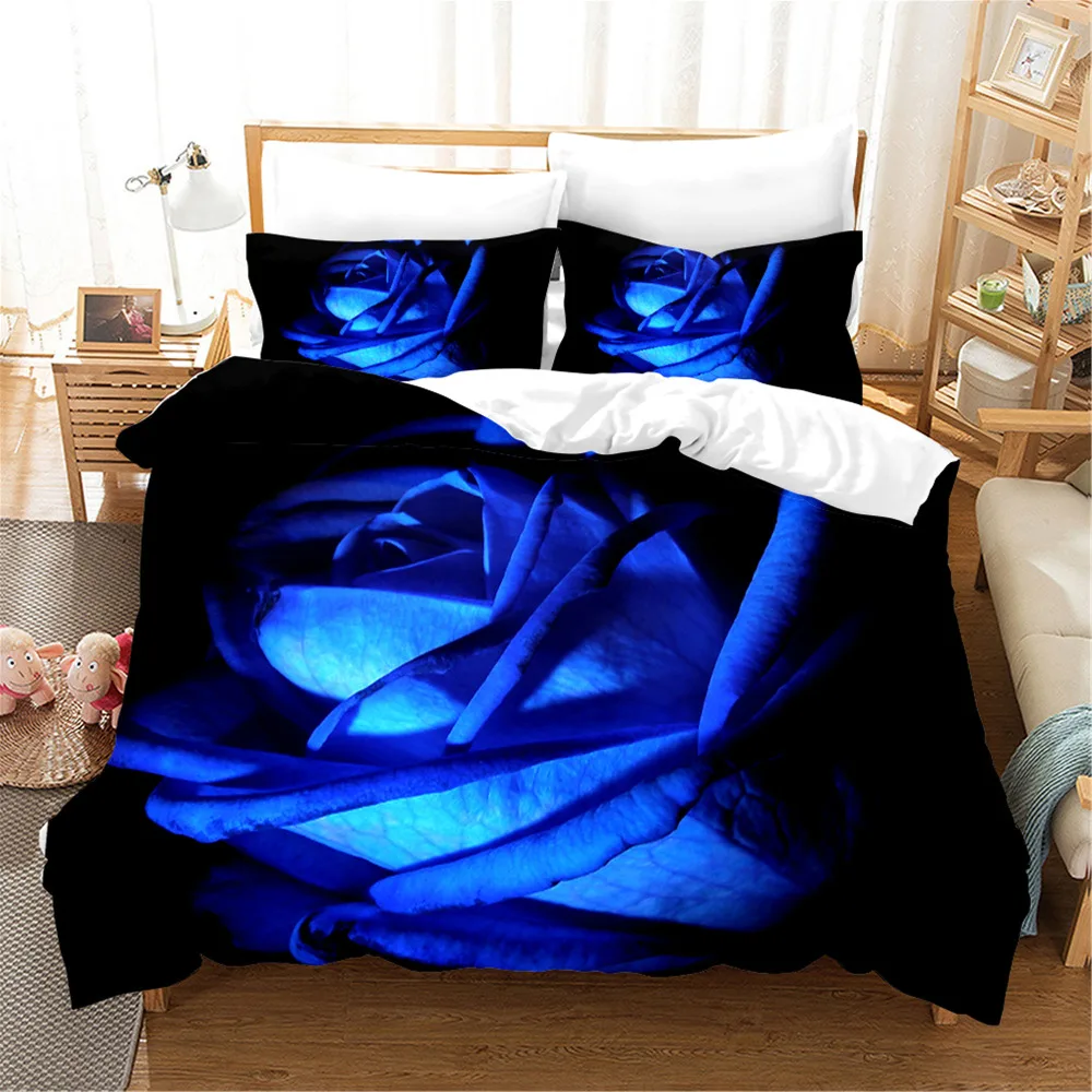 

MUSOLEI 3D Bedding Set Rose Blue enchantress blackground Soft Bed Duvet Cover Set Twin Queen King Size