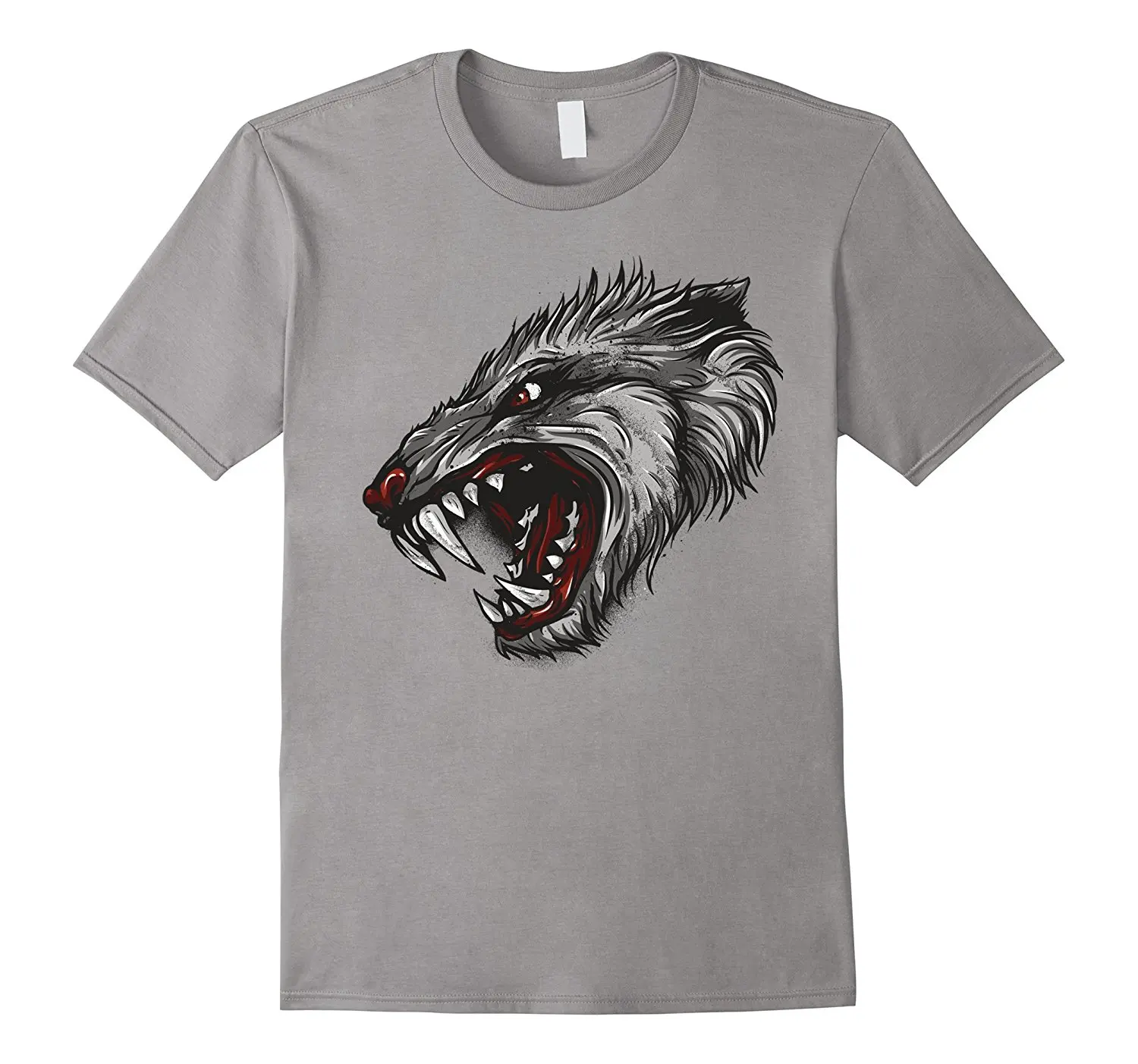 2019 New Summer Cool Tee shirt Werewolf T Shirt Howling Wolf Face Head ...