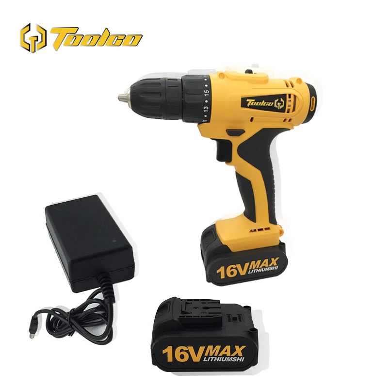 

Toolgo 16V Electric Screwdriver Cordless Household DIY Woodworking Lithium-Ion Battery Electric Drill Power Tools
