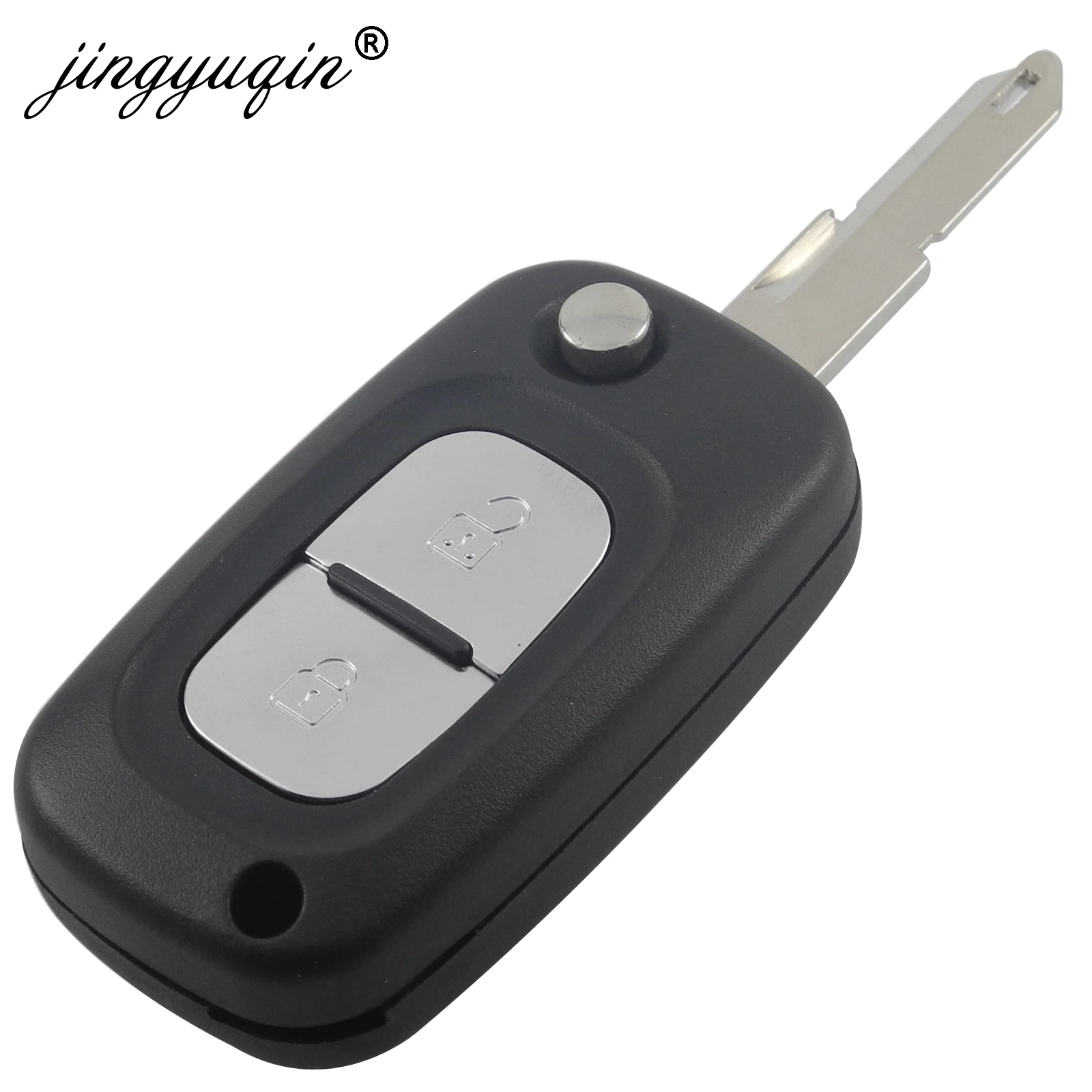 Jingyuqin 2/3 кнопки флип Автомобильный Дистанционный чехол для ключей брелок оболочка для Renault Fluence Clio/Megane/Kangoo модус Лада VA2/HU83/Ne72 лезвие