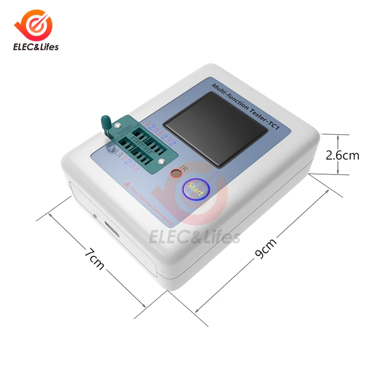 1.8" LCR-TC1 Colorful Display LCD Backlight Transistor Tester with 160*128 TFT Graphic Diode Capacitor Resistor Detector 5