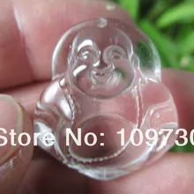 00121 резьба Будды! Натуральный красивый прозрачный кристалл кварца кулон