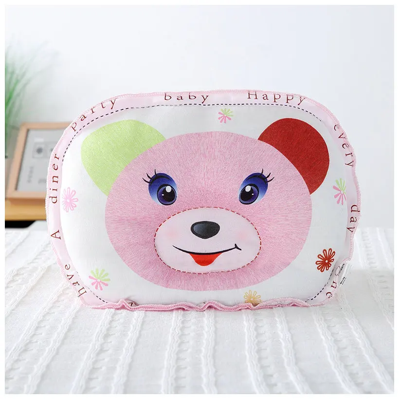 Cotton Printed Baby Pillow Newborn Head Protect Cushion Anti Flat For Infant Bear Cartoon Sleep Positioner Child | Мать и ребенок