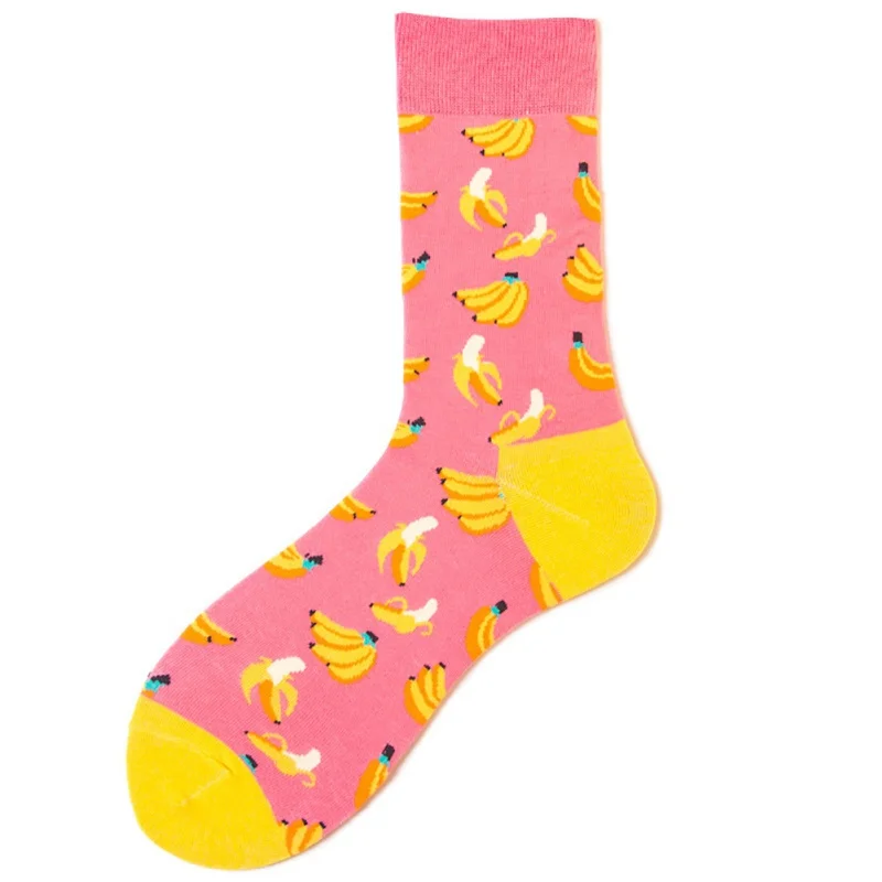Длинные носки без пятки с принтом из хлопка стрейч дышащие моющиеся путешествия чулочно-носочные изделия для влюбленных рождественские носки - Цвет: A3