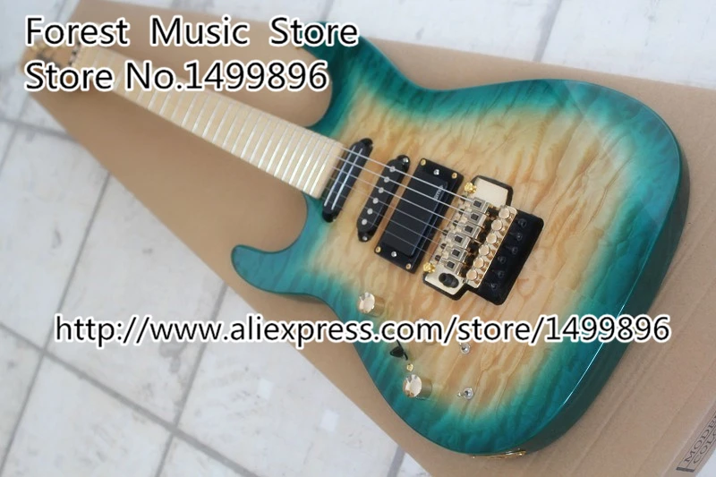 

China Custom Shop Quilted Left Handed Suneye Electric Guitars Custom Three Pickups Maple Fretboard Guitar Neck