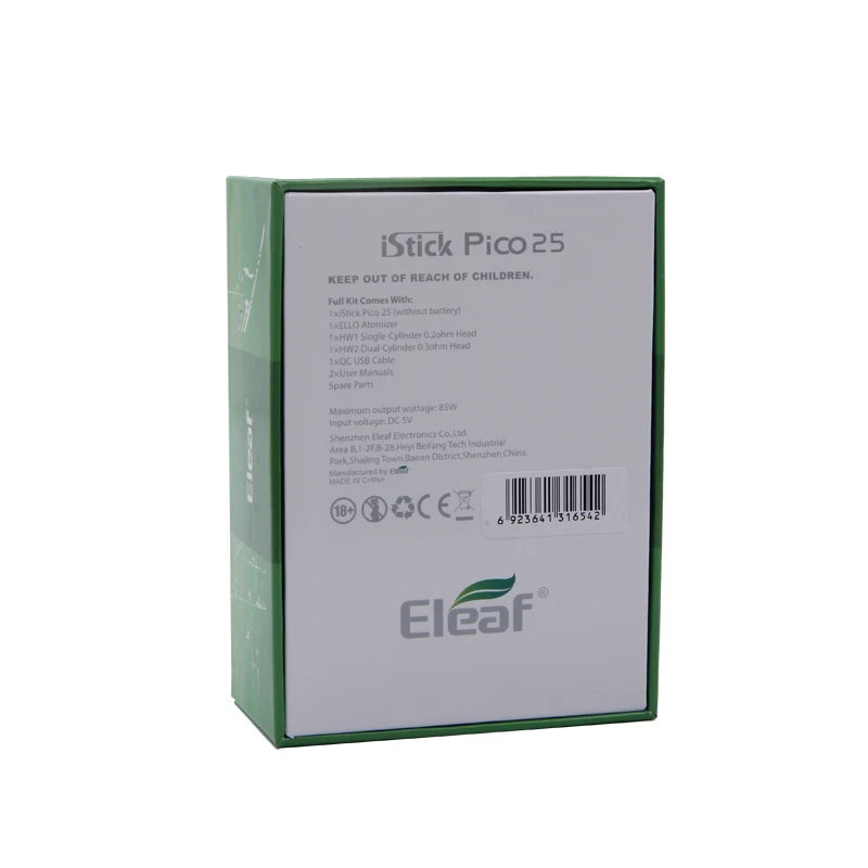 Электронные сигареты Eleaf iStick Pico 25 оригинальный набор с баком ELLO 2 мл 85 Вт боксмод
