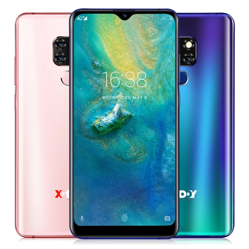 XGODY mate 20 Dual 4G Sim 6,2" 19:9 Смартфон Android 9,0 отпечаток пальца 2G 16G MT6737 четырехъядерный 13 МП камера 3500 мАч мобильный телефон