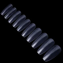 Длинный гроб накладные ногти 500 шт бесплатно 100 шт прозрачные балерины полное покрытие искусственные ногти DIY дизайн ногтей маникюр