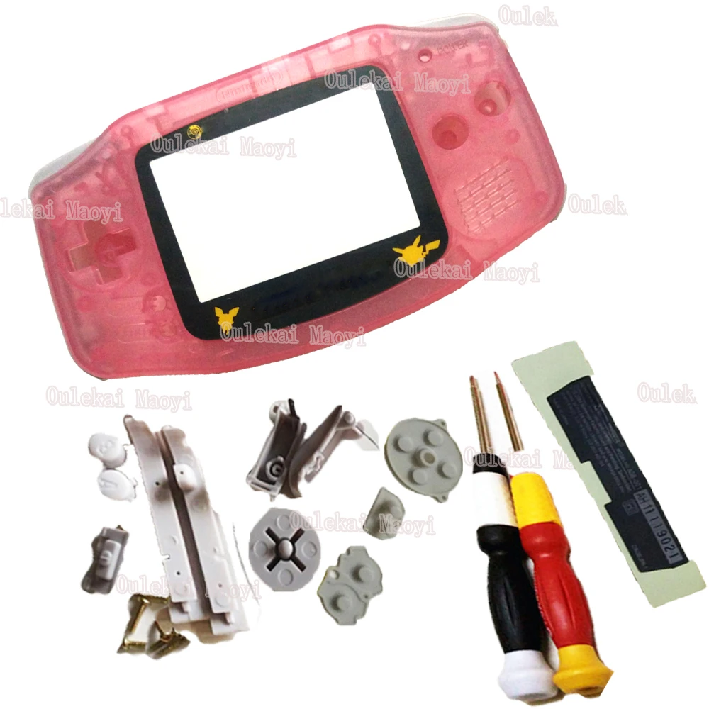Брендовый розовый корпус подходит для крышки объектива Пикачу чехол GameboyAdvance Game