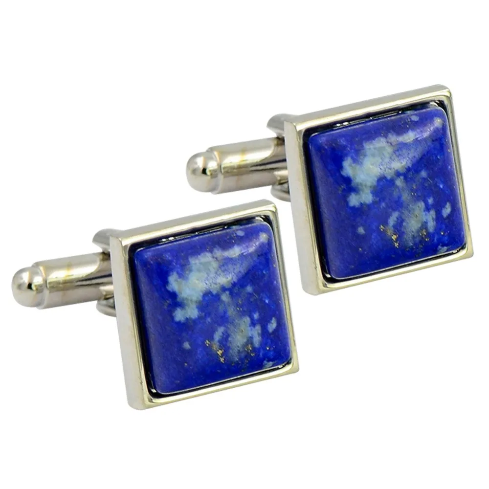 Square blue Starry sky enamel cufflink dreamlike artistic bullet