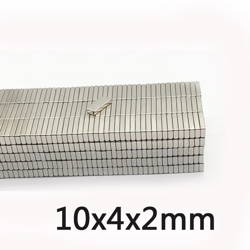 100/500/1000 шт N35 10*4*2 мм Неодимовые Магниты редкоземельные мощные магниты 10x4x2 мм