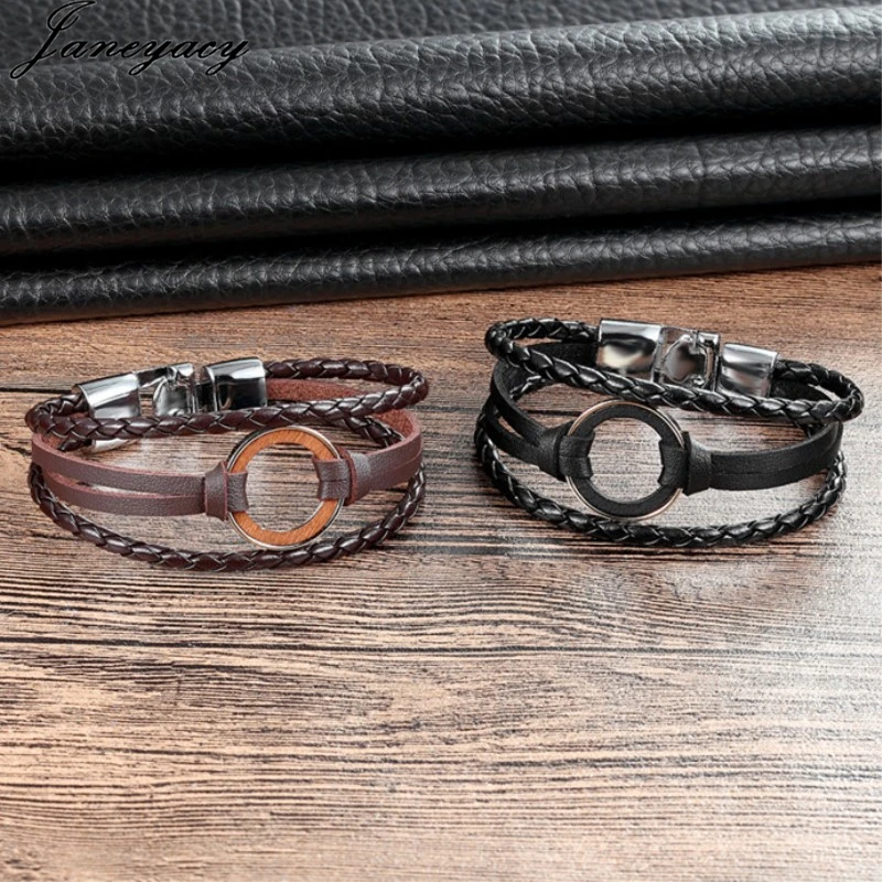 

2018 Janeyacy Brand Leather Bracelets Men High Quality Brave Knight Fashion Bracelets Women Bracelets Men Bracelets Pulseras