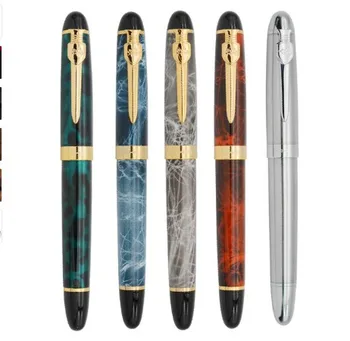 

1pc Fashion Marble Fountain Pen 0.5mm Fine Nib Jinhao Business Office Christmas Gift Student Writing Ink Pens School Supplies