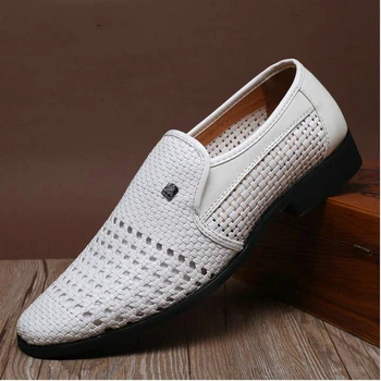 

2020 Summer sandals dad breathable shoes sandals for men middle-aged shoes cut without lace leather sandals for men AS-63