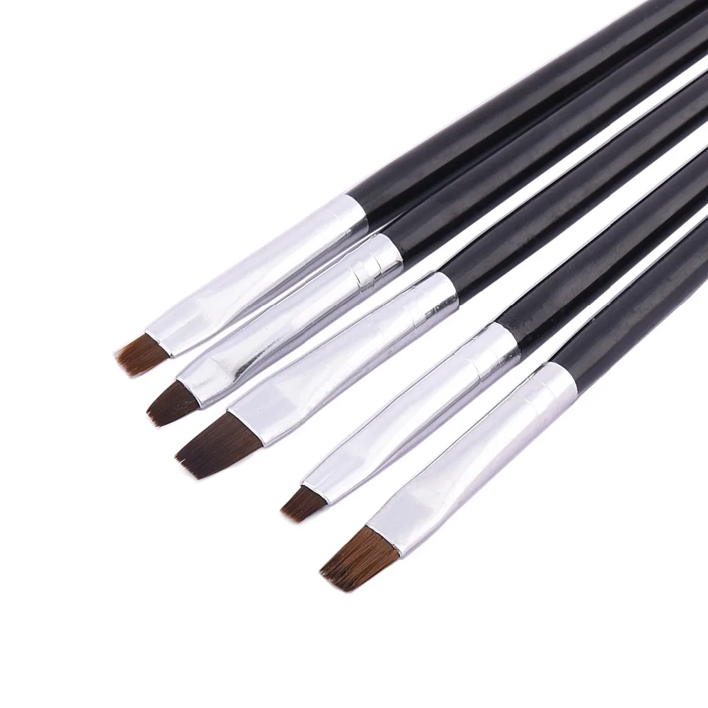 

ROSALIND 5PCS/SET Fiber Nail Paint Drawing Art Tool Acrylic Salon Nail Pen Kit for Nail Art Treatment Tools Nail Gel Art