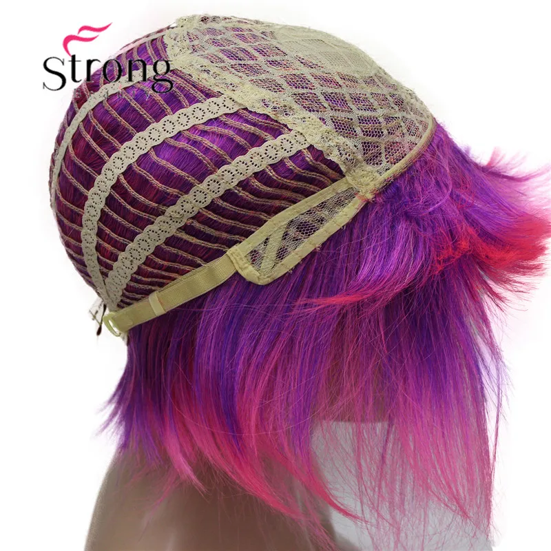 StrongBeauty corto Bob rosa, parte de punto Cosplay fiesta peluca sintética completa opciones de color StrongBeauty corto Bob rosa, parte de punto Cosplay fiesta peluca sintética completa opciones de color