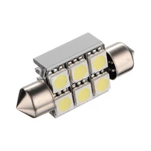 6x36 мм Can bus 6SMD 5050 Светодиодный светильник для номерного знака с фестонным куполом