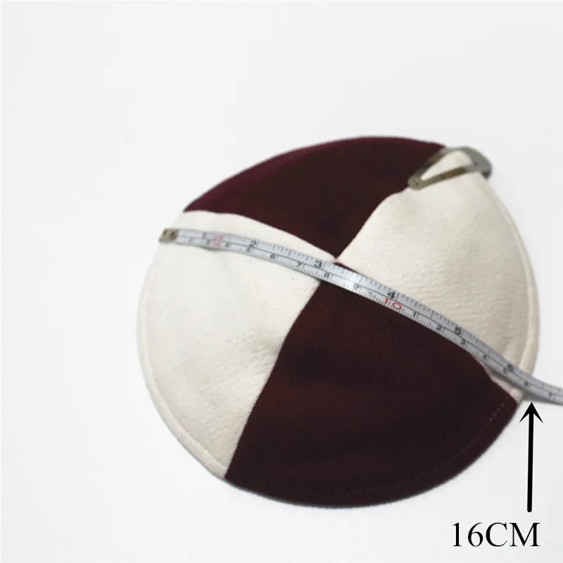 

Jewish Kippot Geometric White and brown color 16cm Kippah