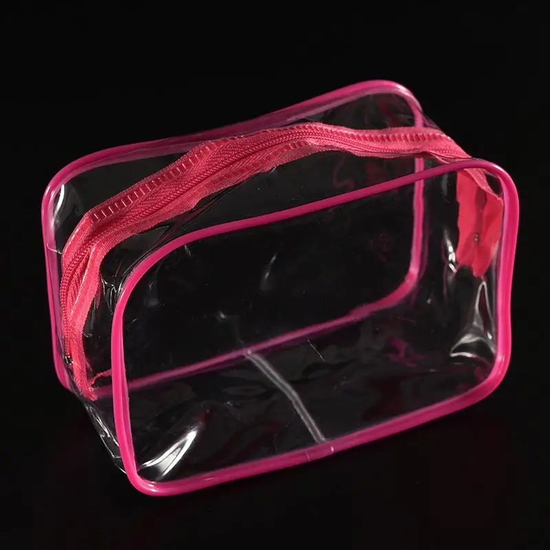 1 шт. прозрачная косметичка для путешествий из прозрачного пластика ПВХ сумки туалетный на молнии сумка 3 цвета Женский Несессер для туалетных принадлежностей 15*7*10,5 см