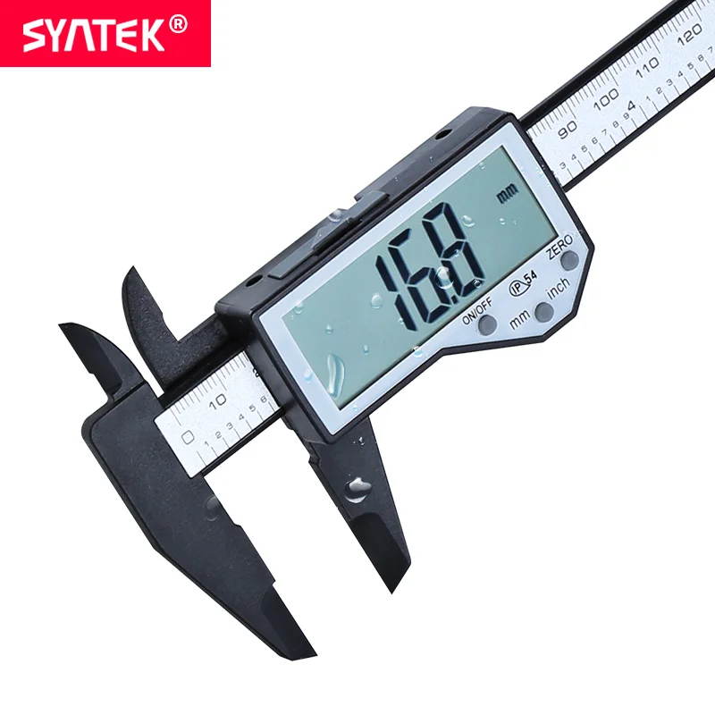 SLIP54F150 150mm 6 inch LCD Digital Electronic Carbon Fiber Vernier Caliper Gauge Micrometer Measuring Tool Ruler | Инструменты