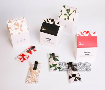 

Cute House shape bronzing paper box,Cookie Gift Paper Box, Macaron Chocolate Snacks Sweet packing boxes100pcs/lot