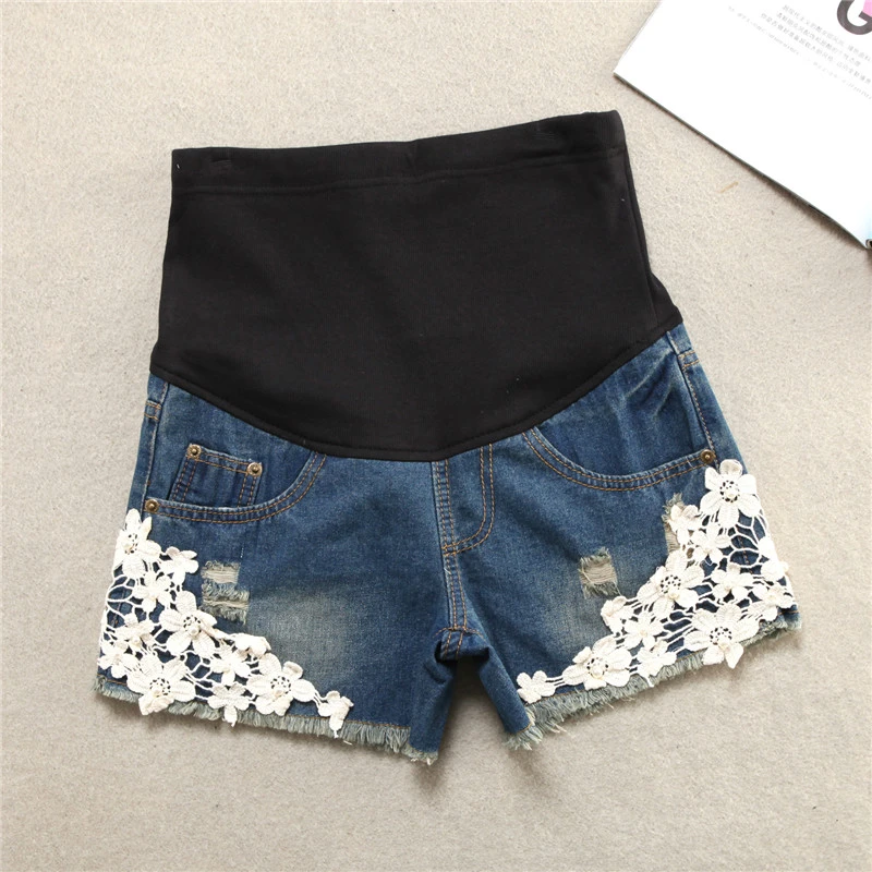 plus size maternity jean shorts