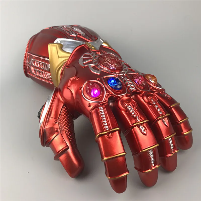 1:1 светодиодный светильник Thanos Gauntlet военные Косплей Перчатки ПВХ экшн-модель игрушки подарок на Хэллоуин Детский подарок