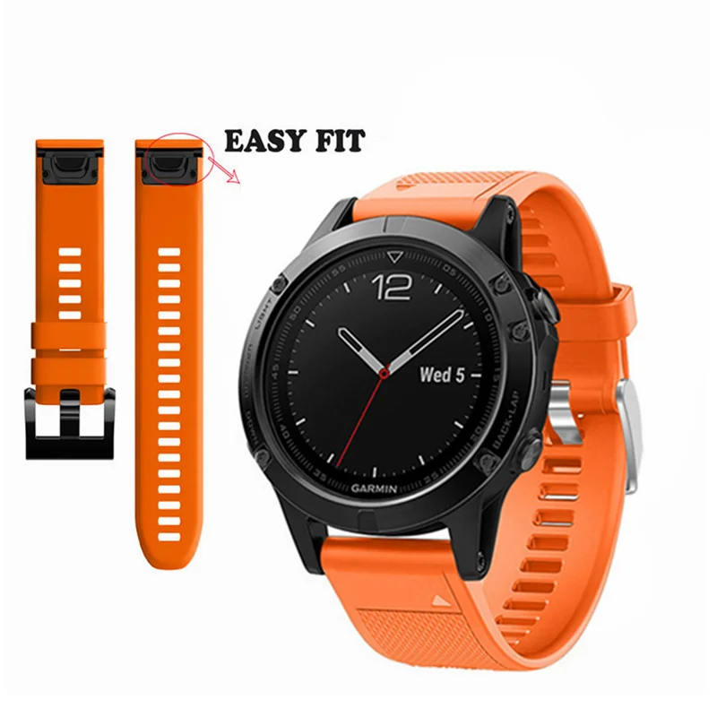 

AMAZFEEL Genuine 26mm silicone Wrist strap for Garmin Fenix 5x 5xplus Fenix 3 Fenix 3HR quick release High quality Watch strap