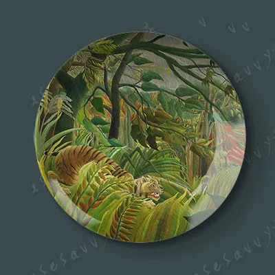 6 дюймовый дневник Henry Rousseau декоративная фарфоровая тарелка для пейзажа джунглей