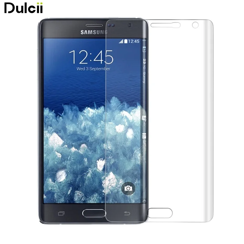 Dulcii для Samsung Galaxy Note edge n915 0.1 мм Pet изогнутые полный охват Экран спереди Плёнки край |