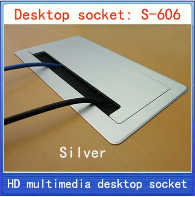 Настольная розетка/гнездо из алюминиевого сплава Видео Аудио HDMI USB RJ45 розетка для