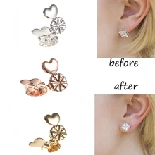 ФОТО beurself newest fashion butterfly earring lifters backs support heart hypoallergenic fits post earrings for women ear jewelry