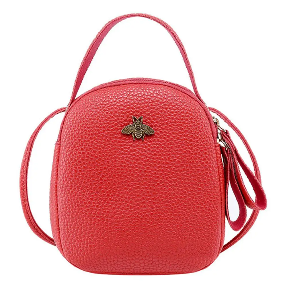 

Yfashion Female Fashion Mini Backpack Sweet Pretty Style PU Leather Bee Decoration Bags For Girls 2019 New