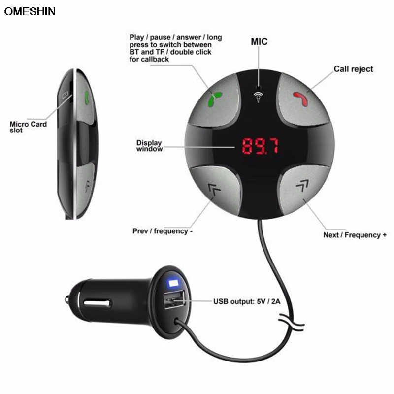 Беспроводной ЖК дисплей Bluetooth 3 0 автомобильный комплект MP3 fm передатчик USB