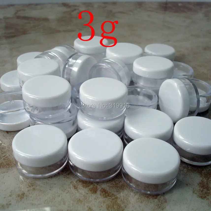 100pcs 3g Mini empty bottles cosmetic containers,small lip balm