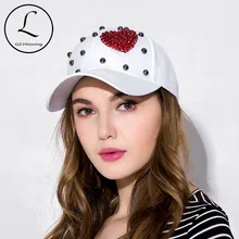 GZHILOVINGL сердце форма женские шляпы со стразами жемчуг девушки Snapback Кепка мода бейсбол хип хоп шляпы спорт лето милые Gorras