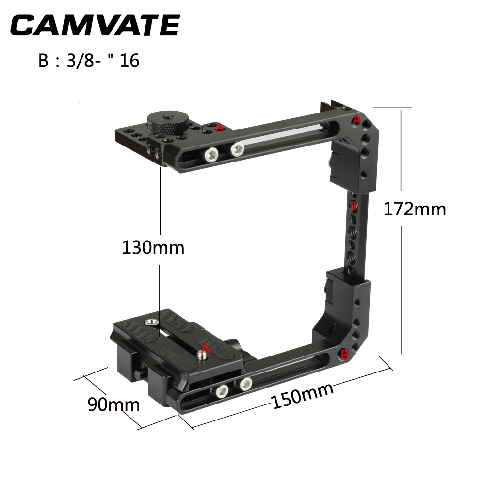 CAMVATE регулируемая камера половина клетки Rig с Manfrotto Quick Release Baseplate C2058|Аксессуары