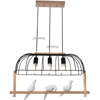 

Nordic LED Hanging Lamp Restaurant Lights Simple Modern Pendant Light Personality Bird Lighting Japanese Bedroom Study Hanglamp