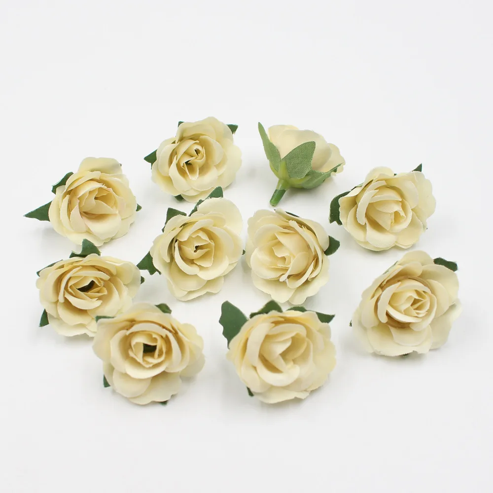 20 шт./лот, искусственные цветы, 3,5 см, мини Шелковая Роза, голова на День святого Валентина, свадебное украшение, сделай сам, цветок, стена, Подарочная коробка, цветы для рукоделия