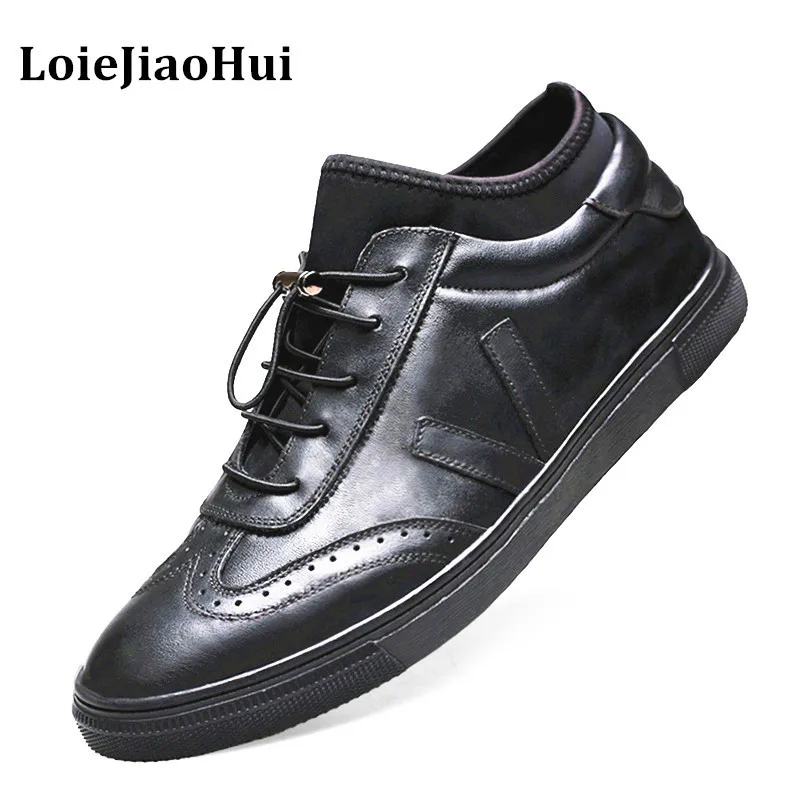Роскошный Большого Размера Мужчины Натуральная Кожа Повседневная Обувь