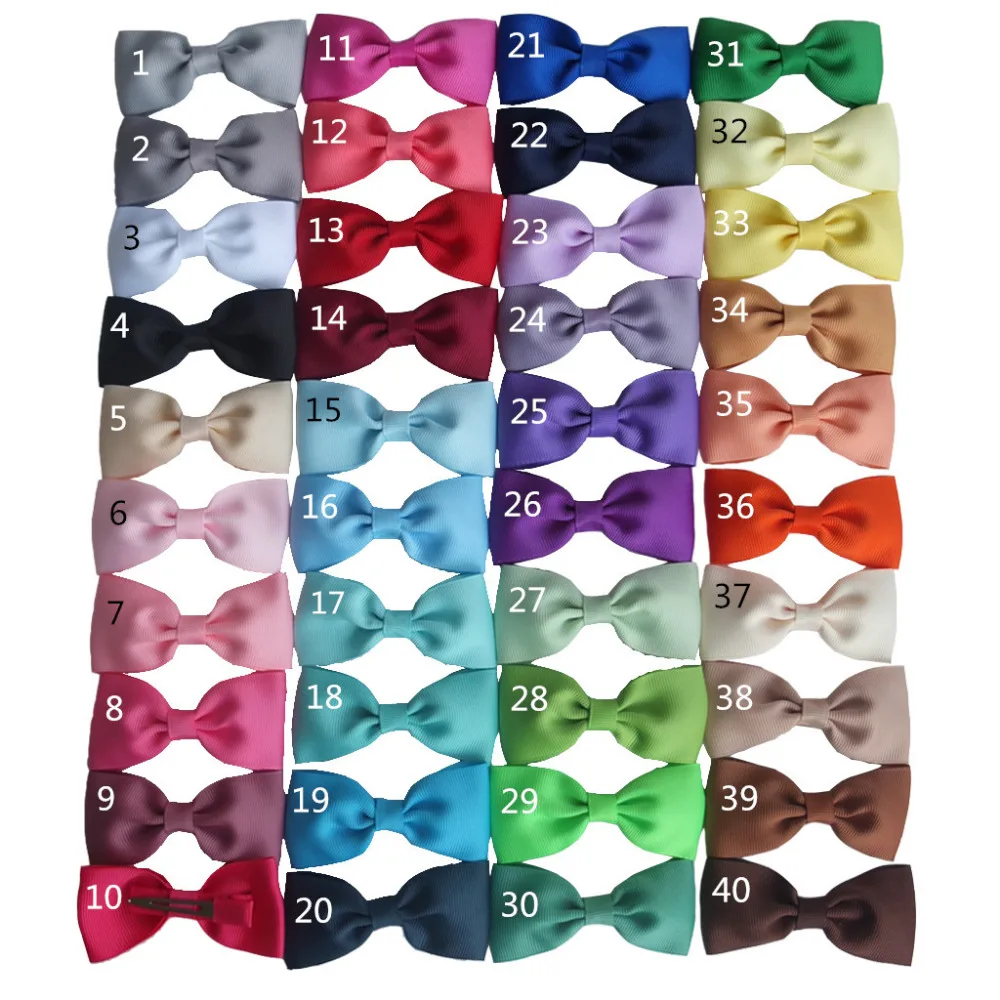 3 Inch Hair bow WITH Clips Classical bow Small hair bow Kids Girl hairbow Boutique hairpins