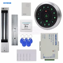 DIYSECUR 125KHz RFID Reader Password Keypad + 280kg Magnetic Lock Door Bell Door Access Control Security System Kit