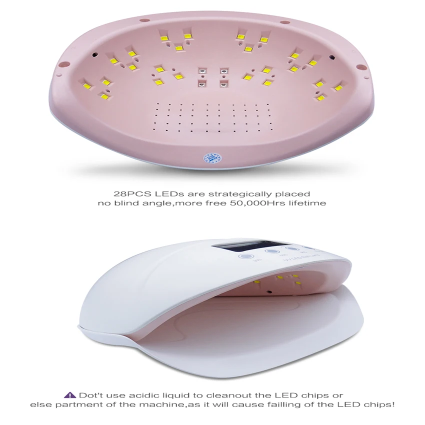 Secador de Unha com Lâmpada de Led uv 50w Sensor Automático Luz Solar de Unha para Manicure com Temporizadores Lcd Secador de Unha Gel Polonês 6 Secador de unha com lâmpada de led