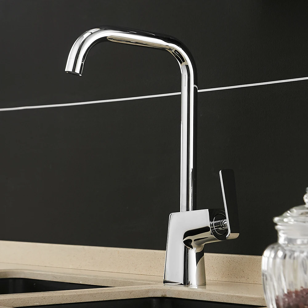 Kitchen Faucets Brass Kitchen Sink Water Faucet 360 Rotate Swivel Faucet Mixer Single Holder Single Hole Black Mixer Tap 866121 Kitchen Faucets Brass Kitchen Sink Water Faucet 360 Rotate Swivel Faucet Mixer Single Holder Single Hole Black Mixer Tap 866121